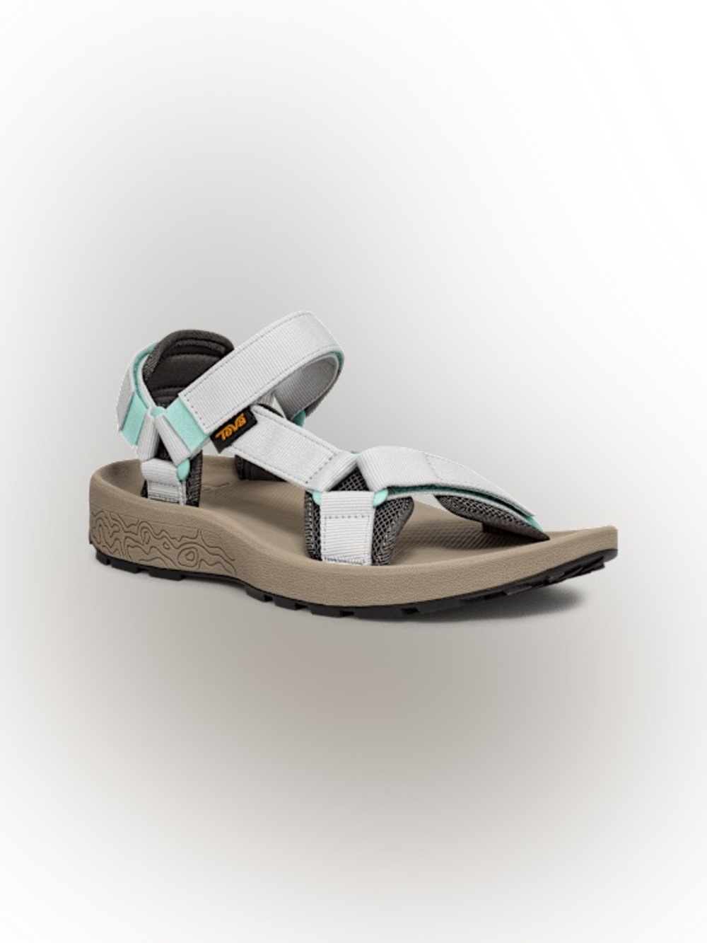 Teva Women's Hydratrek Water Sandal Lunar Rock Grey Light Blue Open Toe 6